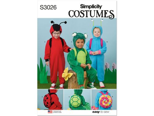 Simplicity Pattern S3026 TODDLER COSTUME- Size A (1/2-1-2-3-4)
