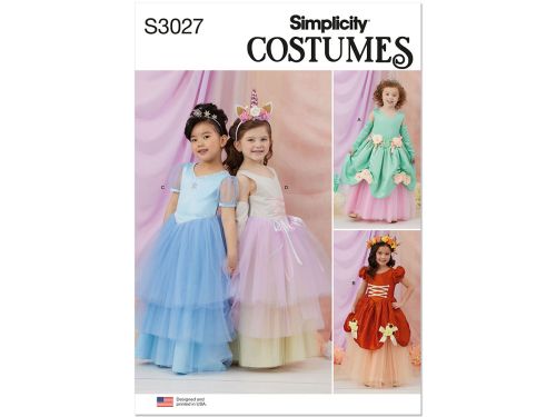 Simplicity Pattern S3027 CHILD COSTUME- Size A (3-4-5-6-7-8)