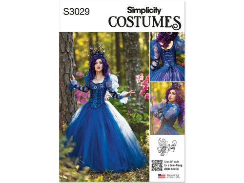 Simplicity Pattern S3029 MISSES COSTUME- Size H5 (6-8-10-12-14)