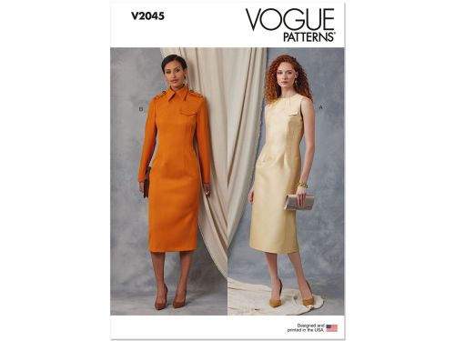Vogue Pattern V2045 MISSES DRESS- Size B5(8-10-12-14-16)