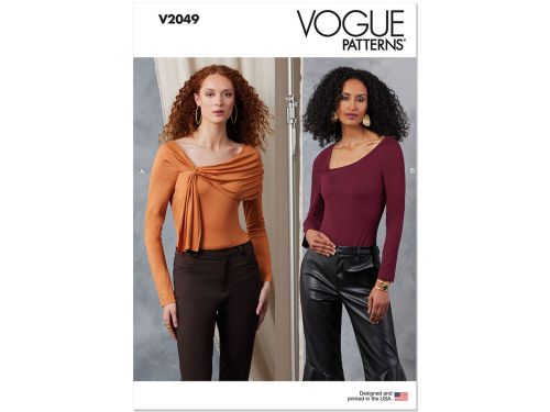 Vogue Pattern V2049 MISSES TOP / VEST- Size B5(8-10-12-14-16)