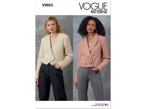 Vogue Pattern V2053 MISSES JACKET- Size D5 (4-6-8-10-12)