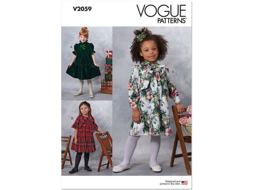 Vogue Pattern V2059 CHILD DRESS- Size A (3-4-5-6-7-8)