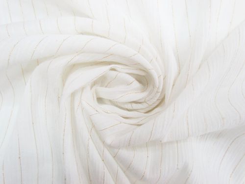 Golden City Lurex Stripe Cotton Cheesecloth #12286