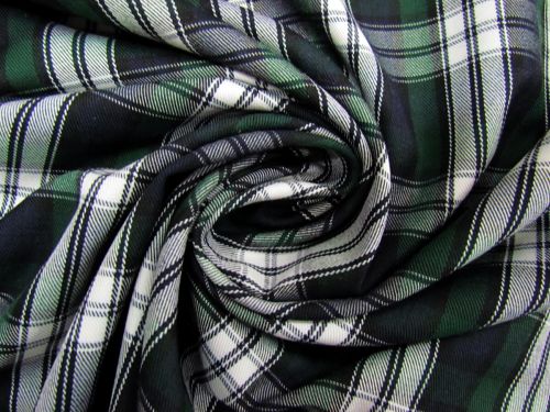 Whitman Plaid Viscose Blend Suiting #12311