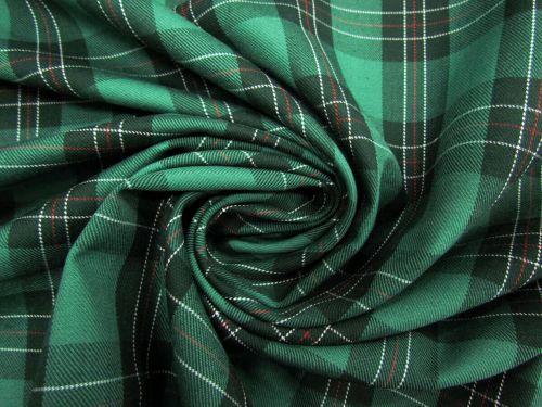 Sappho Plaid Viscose Blend Suiting #12312