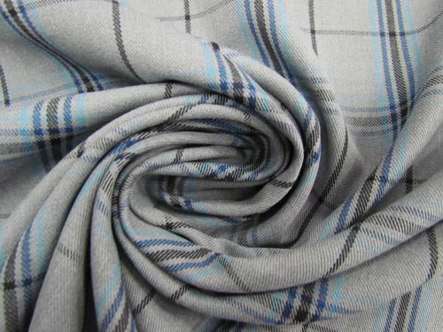 Thoreau Plaid Viscose Blend Suiting #12315