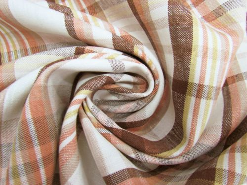 Autumn Harvest Plaid Linen Suiting #12334