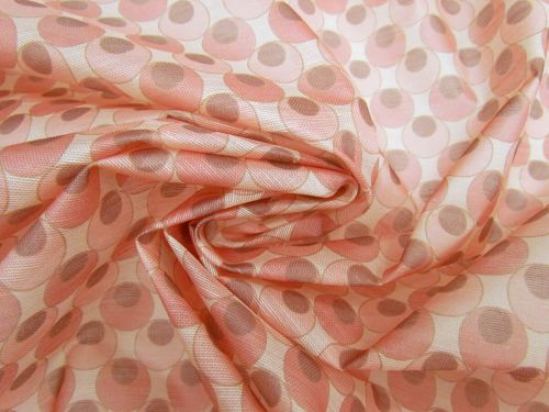 Pink Caviar Silk Linen Slub Organza #12530