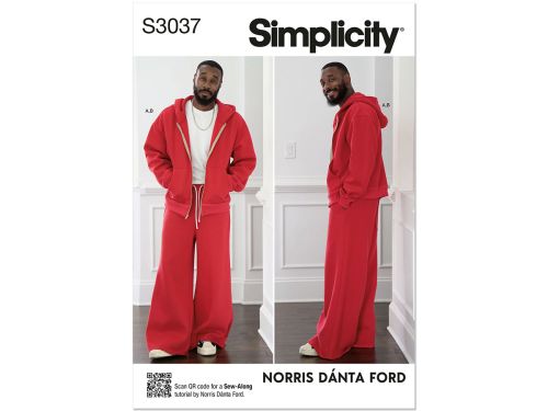 Simplicity Pattern S3037 MEN / BOY SPORTSWEAR- Size A (S-M-L-XL-XXL)