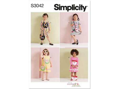 Simplicity Pattern S3042 TODDLER DRESS- Size A (1/2-1-2-3-4)