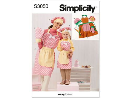 Simplicity Pattern S3050 UNDEFINED APRON- Size A (S - L / S - L)