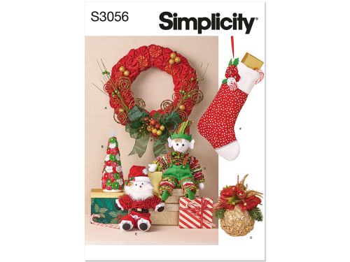 Simplicity Pattern S3056 UNDEFINED HOLIDAY CRAFT- Size OS (ONE SIZE)