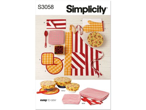 Simplicity Pattern S3058 KITCHEN HOME DECOR- Size OS (ONE SIZE)