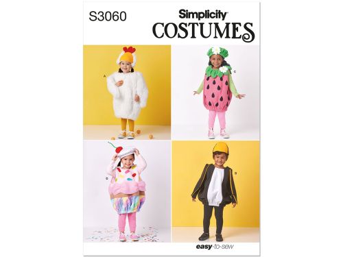 Simplicity Pattern S3060 TODDLER COSTUME- Size A (1/2-1-2-3-4)
