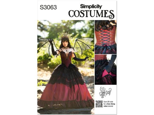 Simplicity Pattern S3063 MISSES COSTUME- Size H5 (6-8-10-12-14)