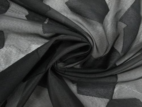 Abstract Avalanche Cotton On Organza Jacquard #12651