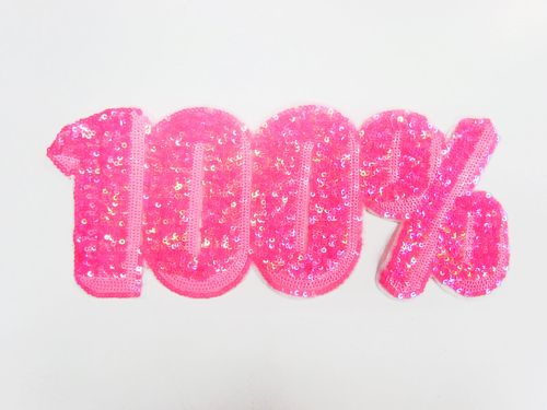 100% Sequin Motif- Cool Pink- SQM06