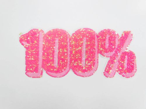 100% Sequin Motif- Warm Pink Iridescent SQM07