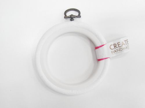 3" Embroidery Display Hoop- White