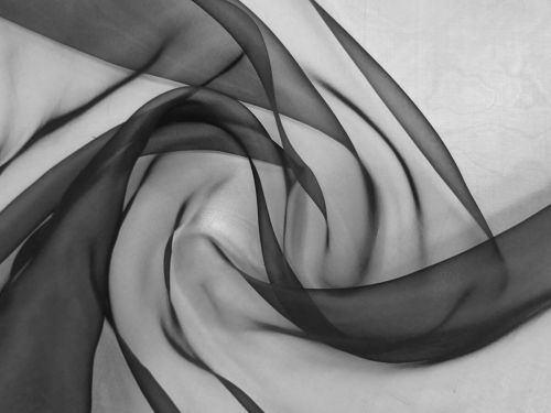 Silk Organza- Midnight Garden Black #12823
