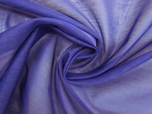 Silk Linen Slub Organza- Indigo #12917