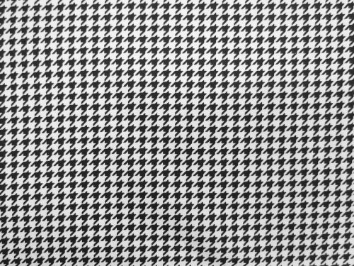 Houndstooth Cotton- Black And White  #PW1536