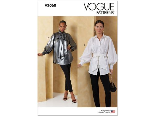 Vogue Pattern V2068 MISSES TOP / VEST- Size Y5 (18-20-22-24-26)