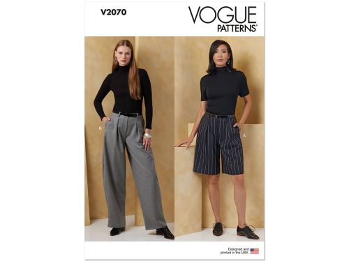 Vogue Pattern V2070 MISSES SKIRT / PANTS- Size B5(8-10-12-14-16)