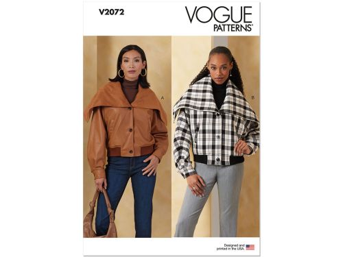 Vogue Pattern V2072 MISSES JACKET- Size A (XS-S-M-L-XL-XXL)