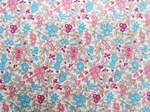 Liberty Cotton- Flower Show Midnight Garden Collection- Forget Me Not Blossom- F
