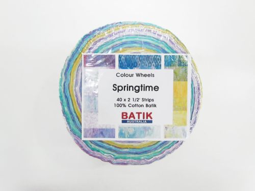 Batik- Colour Wheels Jelly Roll- Springtime