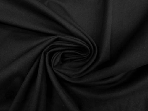 Stretch Cotton Twill Suiting- Beetle Black #13151