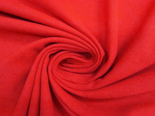 Cotton Blend Pique Knit- Apple Red #13315