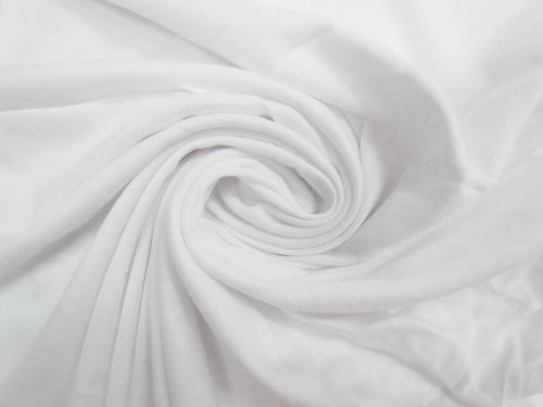 Cotton Blend Interlock Jersey- Snowy Mountain White #13317