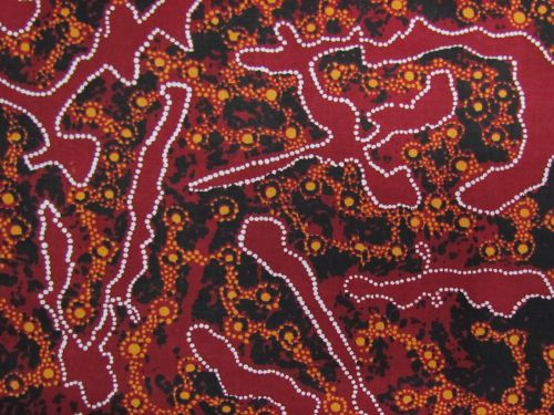 Yellow Bush Plum Cotton- Red 2