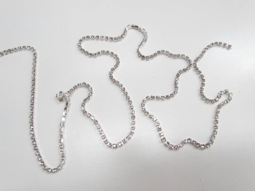 4mm Diamante Chain- Silver #T856