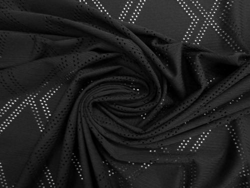 Xtra Active Diamond Eyelet Spandex- Black #13395