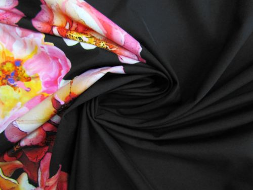 Pink Peonies Border Xtra Life Tactel Lycra® #13479