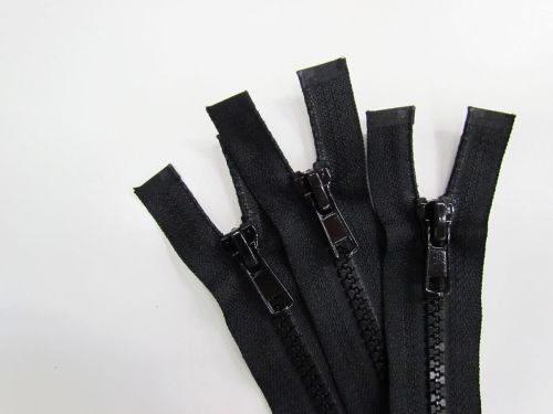 17cm Chunky Open End Zip 3 Pack- Black- ZP11