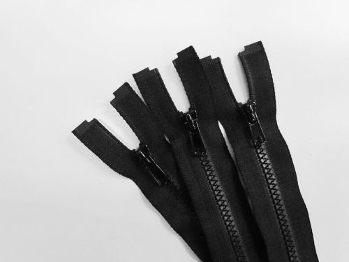 54cm Chunky Open End Zip 3 Pack- Black- ZP17