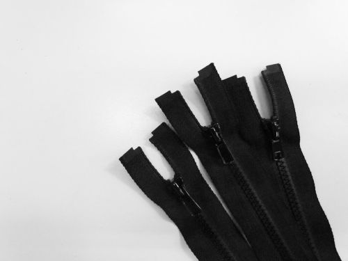 63cm Chunky Open End Zip 3 Pack- Black- ZP29