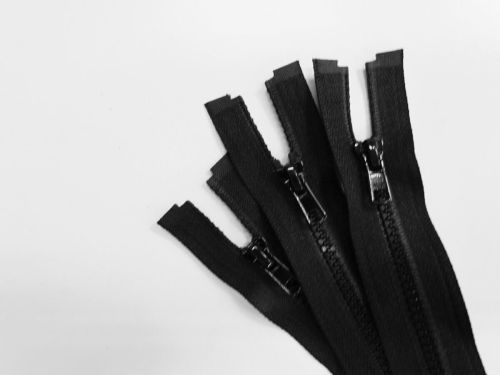 64cm Chunky Open End Zip 3 Pack- Black- ZP30