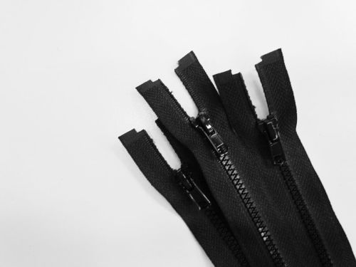 65cm Chunky Open End Zip 3 Pack- Black- ZP31