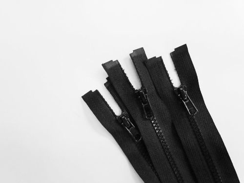 68cm Chunky Open End Zip 3 Pack- Black- ZP33