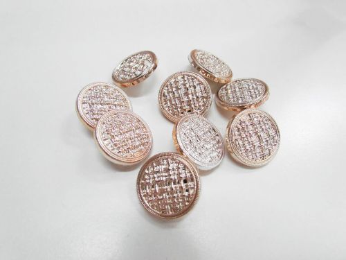 25mm Tweed Texture Button- Light Gold FB686