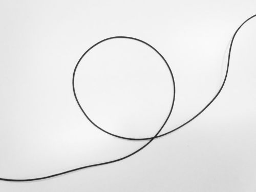 1mm Rat Tail Ribbon- Bat Black #T928