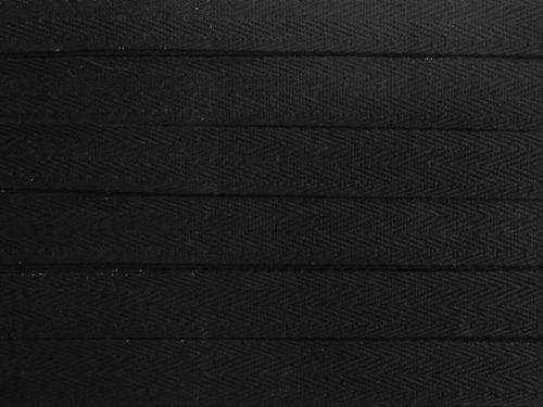 20mm Cotton Herringbone Tape- Pitch Black #T936