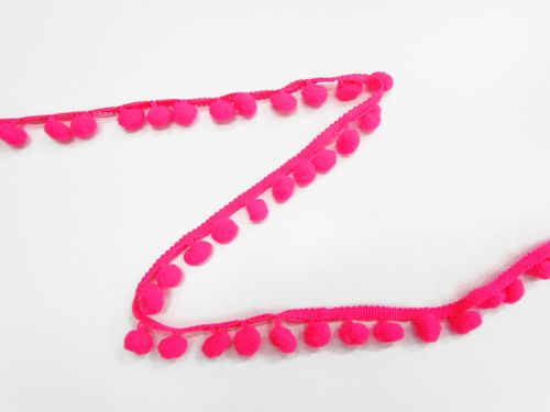 22mm Pom Pom Trim- Fluro Pink #T951