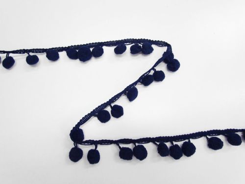 22mm Pom Pom Trim- Navy Blue #T958